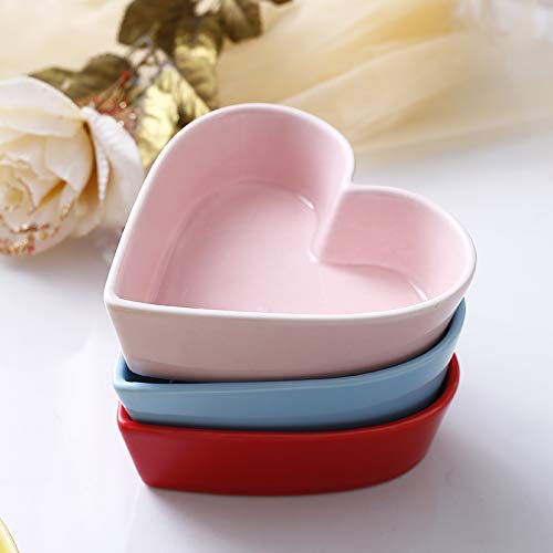 Sizikato Heart Shaped Ceramic Bowl for Snacks & Desserts