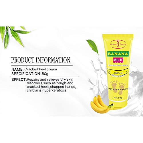 AICHUN BEAUTY Banana Milk Foot Cream - 80g Moisturizer for Cracked Heels