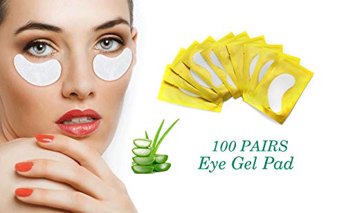 Gold Under Eye Gel Pads - 100 Pairs for Eyelash Extensions