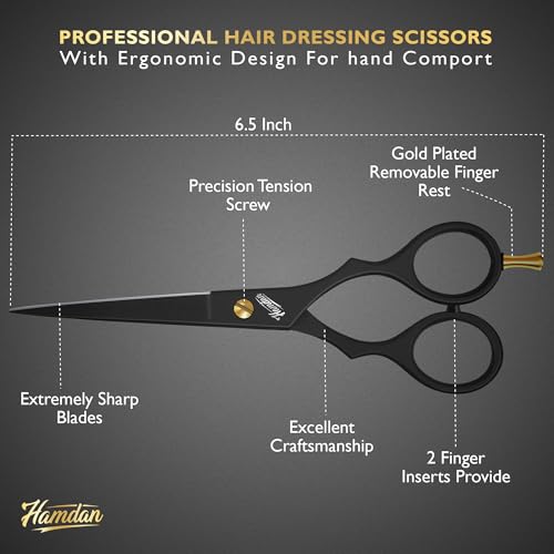 6.5” Professional Hair Cutting Scissors - Ultra-Sharp Barber Shears
