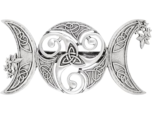 Vintage Celtic Knot Triple Moon Hair Clip Jewelry for Women