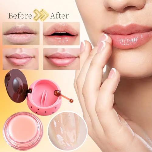 Evolvique 8PCS Colorful Honey Lip Balm Set - Lip Sleeping Mask & Gloss for Women