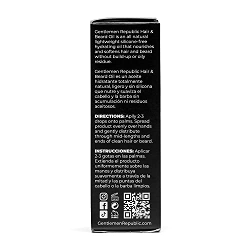 Gentlemen Republic Beard & Hair Oil - Nourishing Non-Greasy Formula