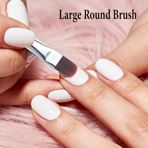 Professional Builder Gel Brush - Wide Flat Head for Smooth Application