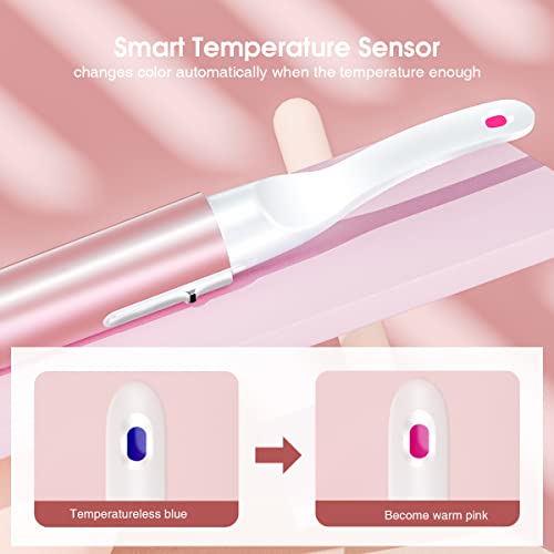 Heated Electric Eyelash Curler with Comb - Painless Lash Curling Tool for Natural, Long-Lasting Curl - Pink