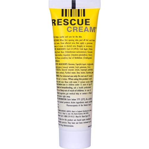 Bach RESCUE Cream - Hydrating Shea Butter Moisturizer for Hands, Body & Face, Fragrance-Free, 30g