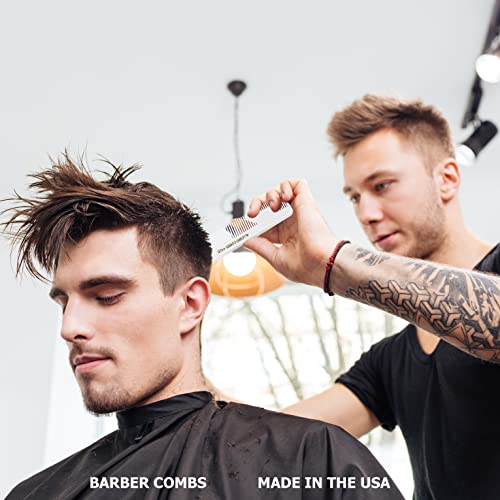 Allegro #420 Professional Barber Combs - 12-Piece Hair Styling Comb Set
