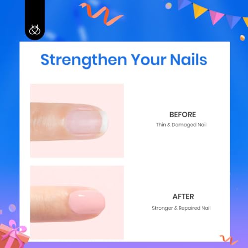 Beetles Rubber Base Gel Nail Polish Set - 6 Colors Glitter Pink 15ml