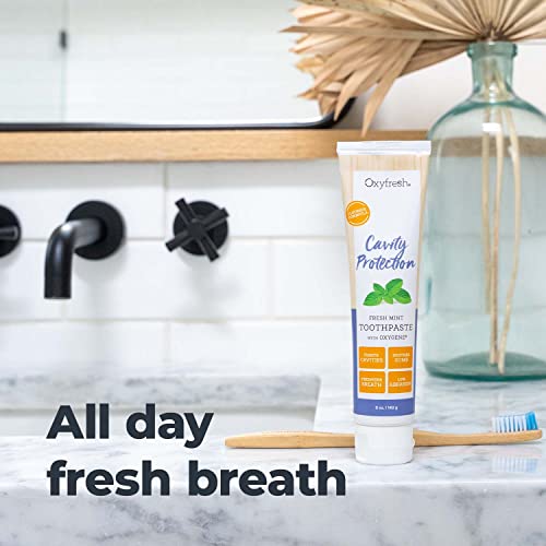 Oxyfresh Premium Fluoride Toothpaste - Fresh Mint, Top Seller | Cavity Protection & Enamel Strengthening