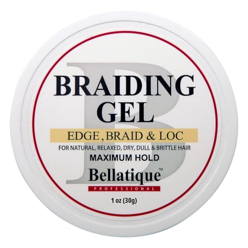 BELLATIQUE Braiding Gel & Edge Control - Maximum Hold, 1 Oz