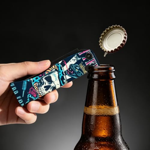 MenGate Folding Stainless Steel Beard Comb with Built-in Bottle Opener
