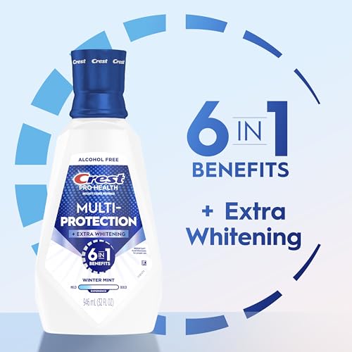 Crest Pro-Health Advanced Mouthwash, Alcohol Free, Extra Whitening, Energizing Mint Flavor, 946 mL (32 fl oz)