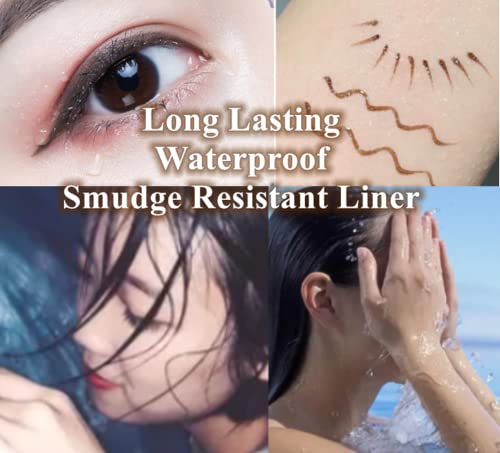 ICATHUNY Waterproof Liquid Eyeliner - Long-Lasting & Precise Brown