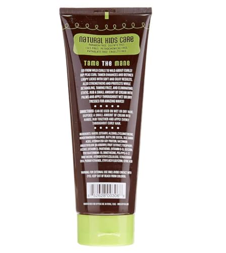 Hip Peas Natural Curl Tamer Cream - Anti-Frizz Hair Definer, 8 oz