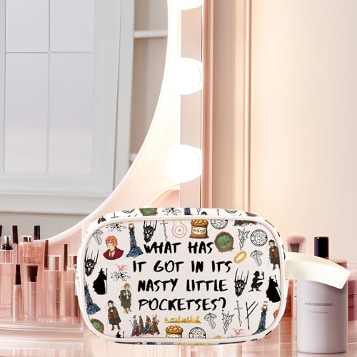 Fantasy Movie Quote Makeup Bag - Waterproof Travel Toiletry Organizer