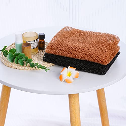 Fengek 2 Pcs African Exfoliating Body Net Sponges - 31.5 Inch Back Scrubber