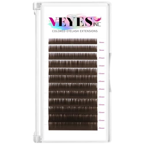 VEYES INC Dark Brown CC 0.03 Lash Extensions 8-16mm Mixed Length Tray - Natural Look