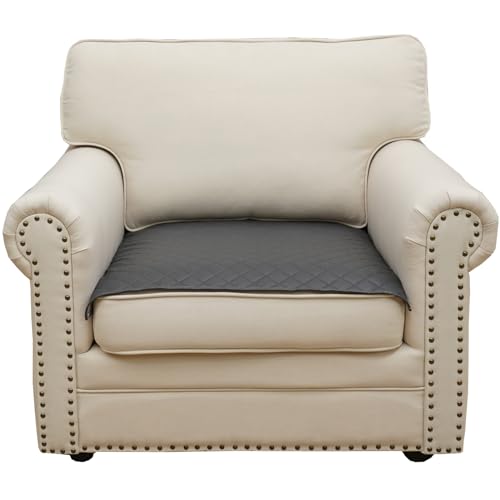 Eismodra Washable Couch Cover for 3 Cushion Sofa, Dark Gray