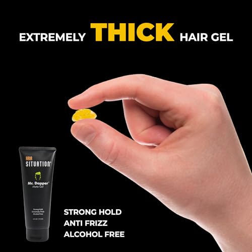 Mr. Dapper Matte Hold Hair Gel for Men - Anti-Frizz, Alcohol-Free, 6 Fl Oz