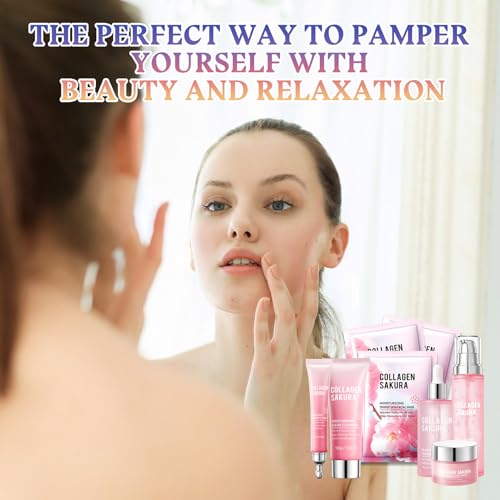 Sakura 8-Piece Hydrating Skincare Set for Women & Girls