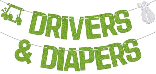 Golf Themed Drivers & Diapers Banner for Baby Shower Decor