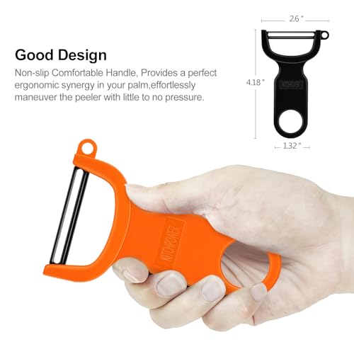 KITCHPOWER Vegetable Peeler Set - Carbon Steel Blades, 3 Pack