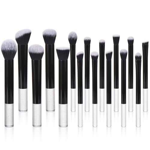 111 Transparent Makeup Brushes Set - 22 Pcs Premium Kit (Black)