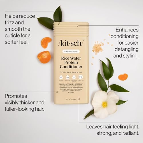 Kitsch Rice Water Strengthening Conditioner for Thin & Damaged Hair
