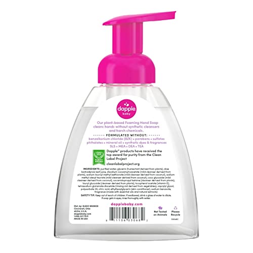 Dapple Foaming Hand Soap for Kids, Lavender, 13 Fl Oz (Pack of 2)