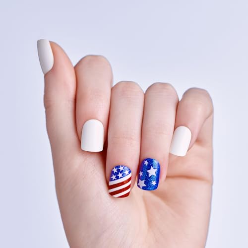 Kiss imPRESS Liberty Press-On Nails - No Glue, Short Squoval, 30 Count