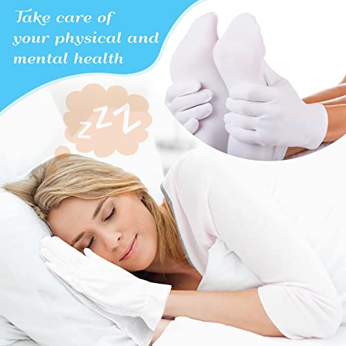 PAXCOO Extra Large White Cotton Gloves – 6 Pairs for Moisturizing & Eczema Relief (Pack of 2)