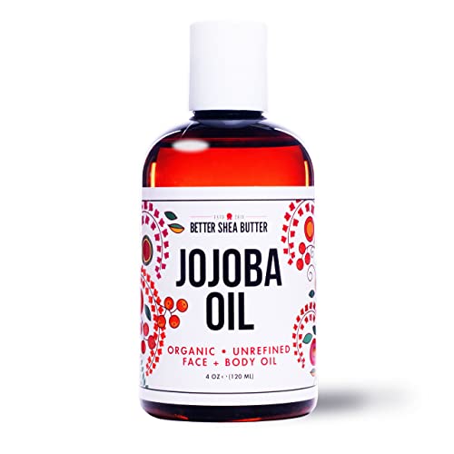 Organic Jojoba Oil for Skin, Hair & Body - 4 oz Pure Moisturizer