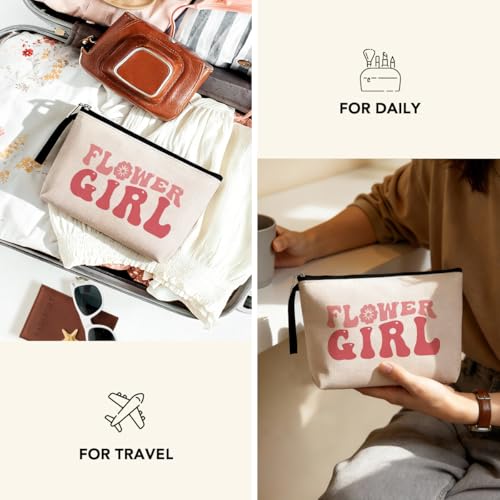 Hanamiya Na Multicolor Flower Girl Proposal Gift Makeup Bag for Bridal Party