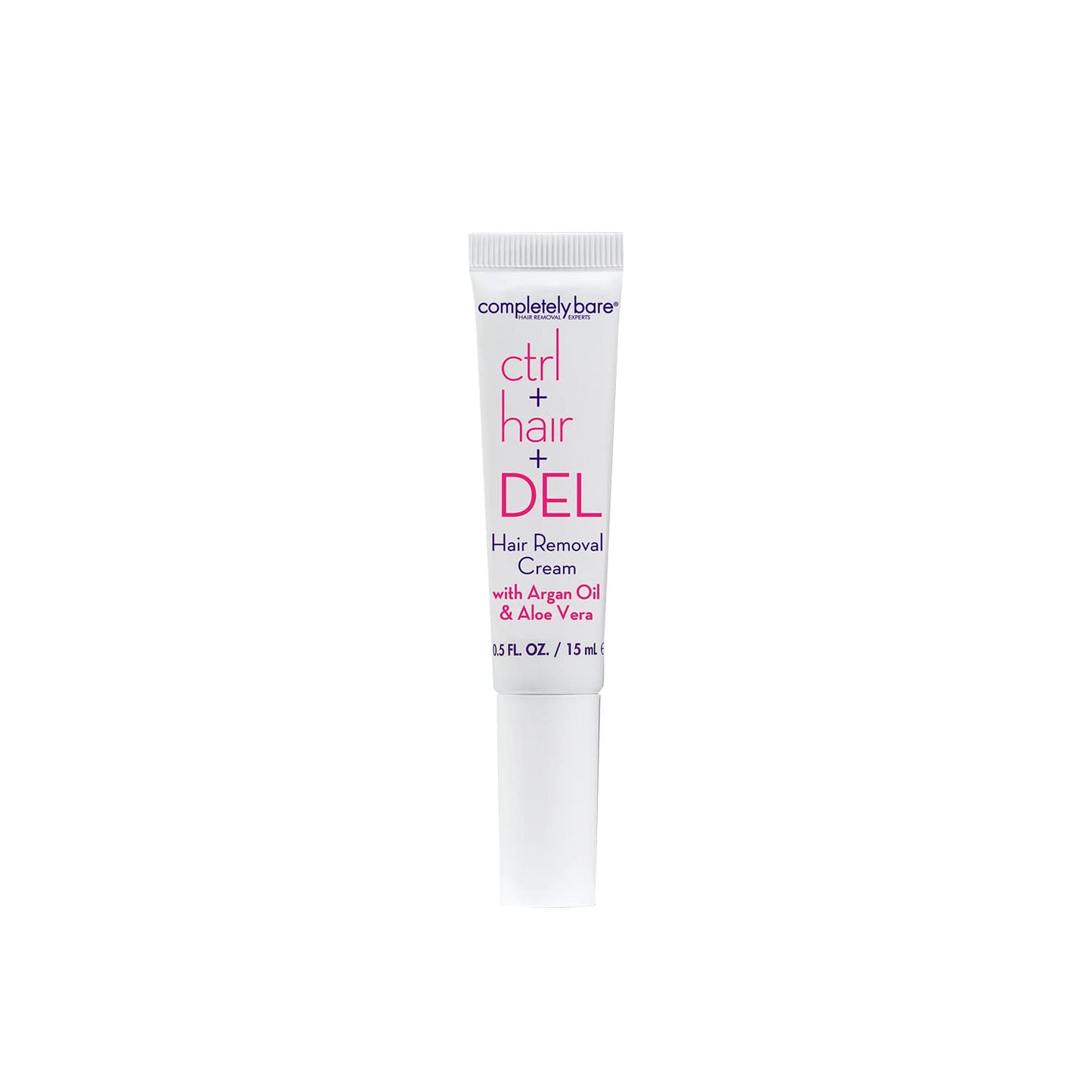 completely bare ctrl+hair+DEL | Targeted Hair Removal Cream | Argan Oil | Aloe Vera | Precise Applicator | .5 FL OZ