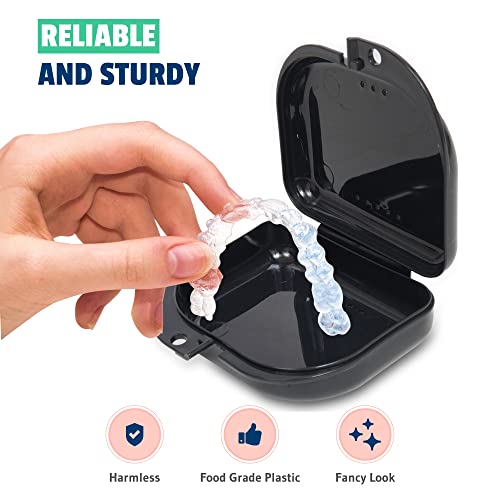 Mrs. Odonto Odorless Retainer Case - Pack of 2, Durable & Ventilated