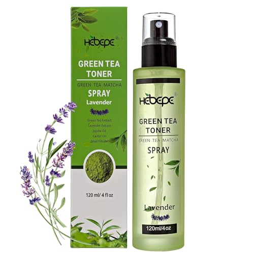 Hebepe Green Tea Matcha Facial Toner Mist with Lavender - 4.06 Fl Oz / 120ml