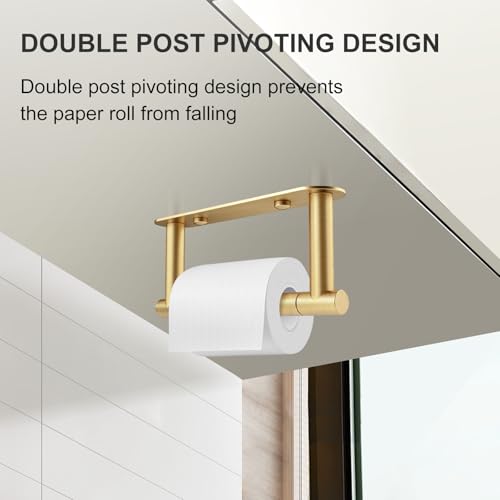 SetSail Gold Toilet Paper Holder - Adhesive & Screw Installation