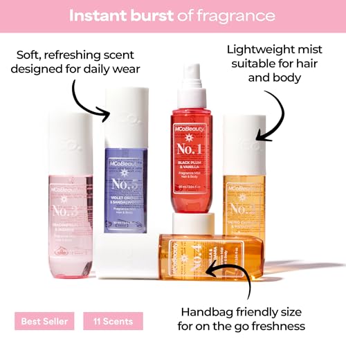 MCoBeauty No. 4 Vanilla & Macadamia Fragrance Mist - Refreshing Body & Hair Spray