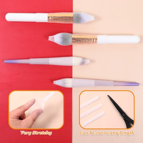 60 Pcs Makeup Brush Covers - Reusable Mesh Protector for Travel