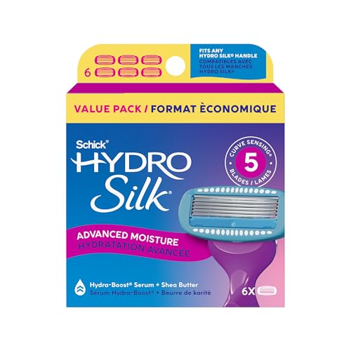 Schick Hydro Silk Moisturizing Razor Blade Refills 6 Count for Women