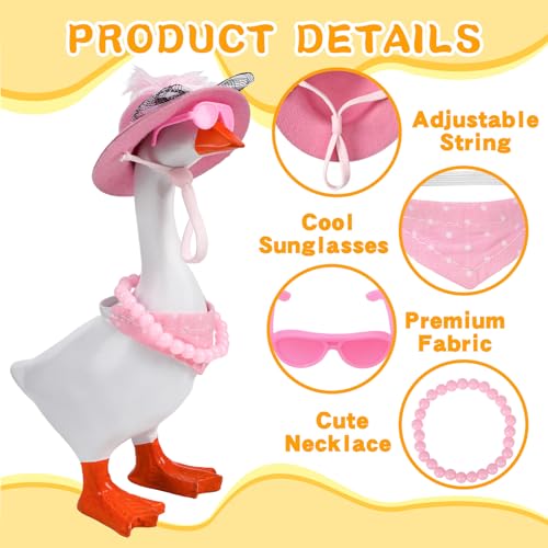 6-Piece Mini Desk Goose Outfit Set with Accessories for 7-Inch Geese