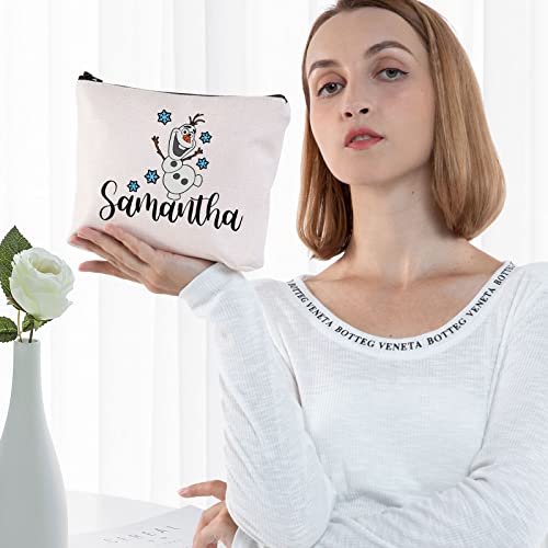 Samantha Snowman Makeup Bag - Winter Cosmetic Pouch for Gifts