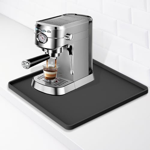 Anti-Vibration Silicone Coffee Mat 16"x16" - Noise Reduction Under Espresso Machine