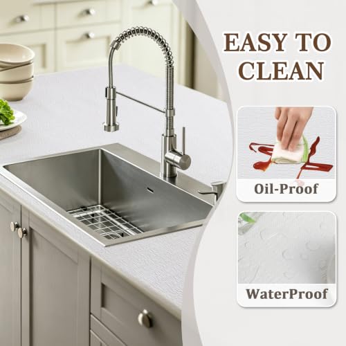 Non-Adhesive Kitchen Shelf Liner, 12" x 240" - Waterproof & Washable