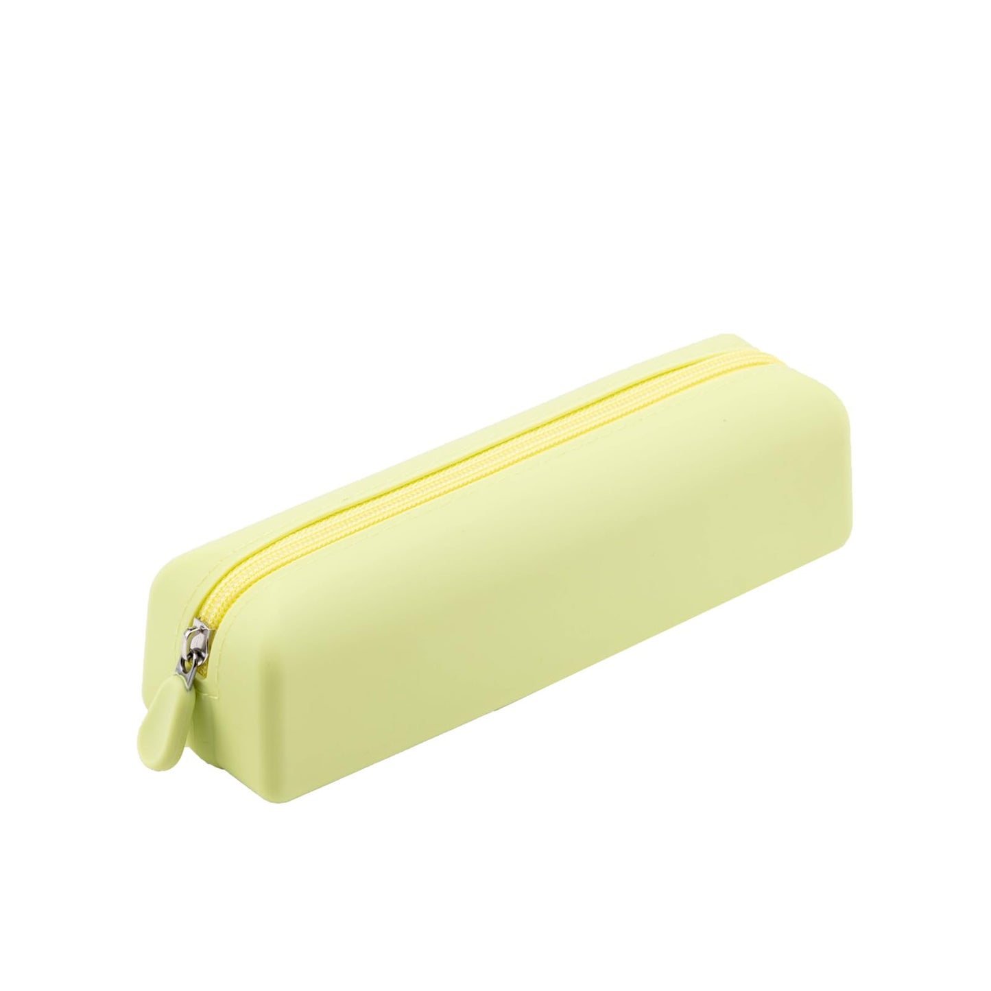 RSRSLEII Cute Silicone Makeup Brush Holder, Soft Portable Cosmetic Brush Bag with Zipper, Travel Makeup Brush Case(03Green)