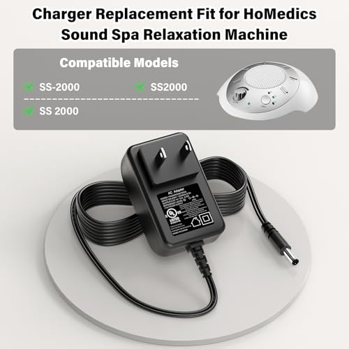 6V Charger Replacement for HoMedics Sound Machine SS-2000