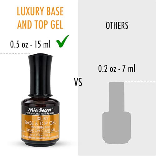 Mia Secret Luxury Base and Top Coat - Clear Gel Polish 15ml