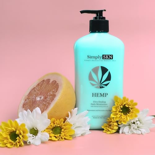 Ultra Healing Hemp Daily Moisturizer – 17 oz – Made in USA, Simply SKN