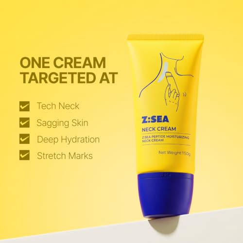Z:SEA Neck Firming Cream with Roller – Anti-Aging Treatment for Crepey Skin