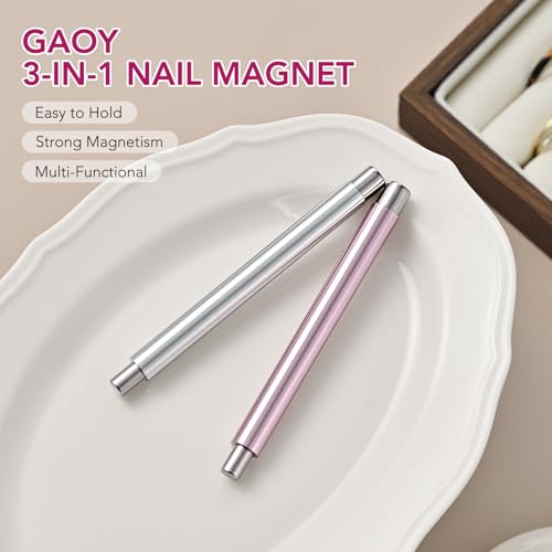 GAOY 3-in-1 Cat Eye Nail Magnet Set for DIY Nail Art